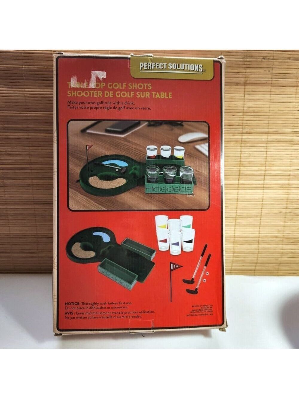 Golf Tabletop Game Golf Shots Perfect Solutions Putting Green Novelty Party